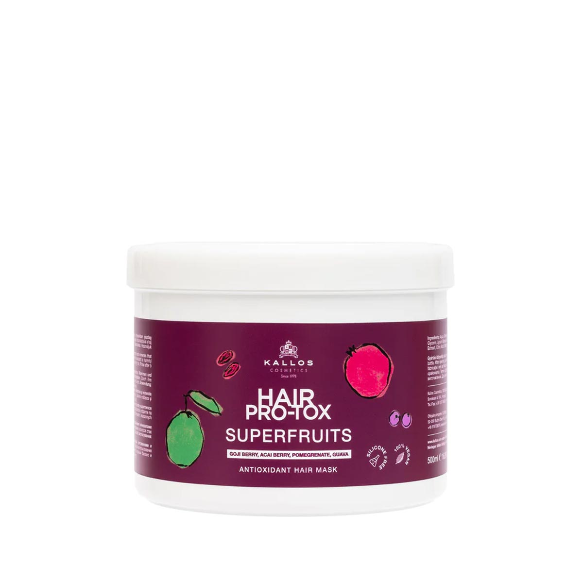 Kallos Hair Pro-Tox SUPERFRUITS antioxidačná maska na vlasy 500 ml