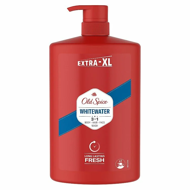  OLD SPICE WHITEWATER 3 in 1 EXTRA XL- sprchový gél 1000 ml
