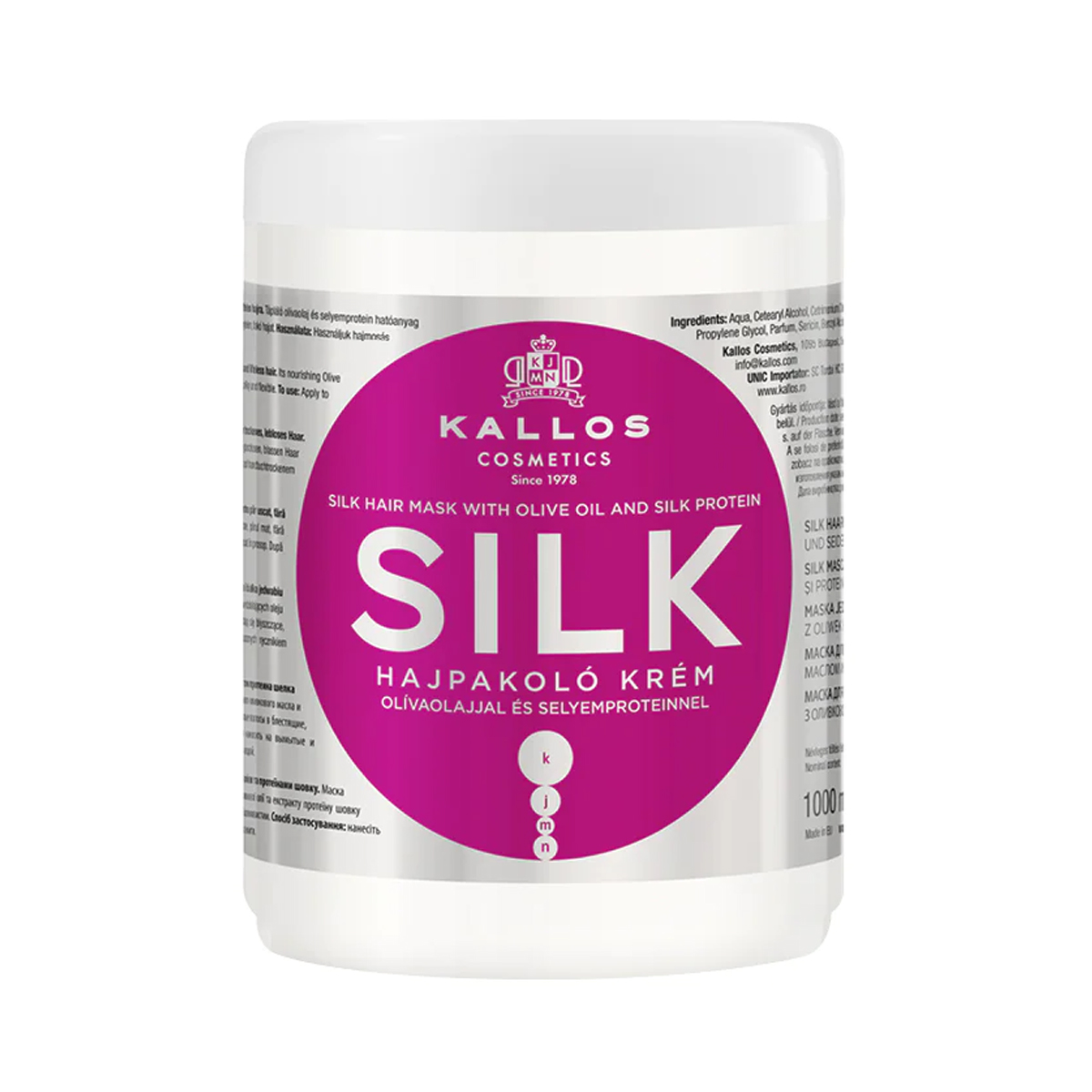 Kallos vlasová maska - SILK 1000 ml