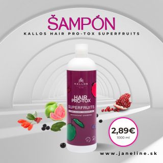 💥 Predstavujeme Kallos Superfruits – dokonalá starostlivosť pre vaše vlasy! 💇‍♀️💦 ✨ KALLOS HAIR PRO-TOX SUPERFRUITS...